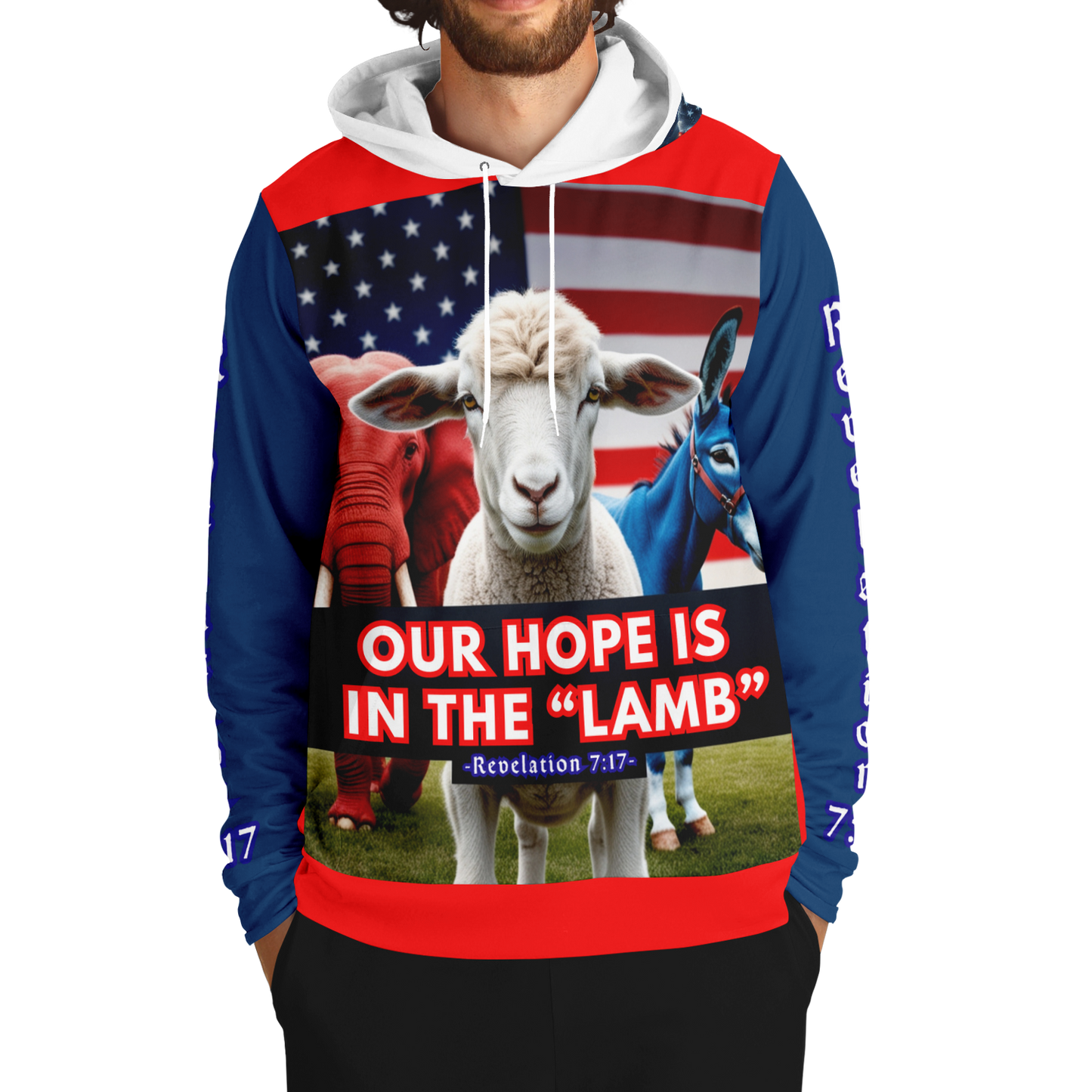 OUR HOPE IS IN THE LAMB #1 BOLD- AOP -LAMB OF GLORY